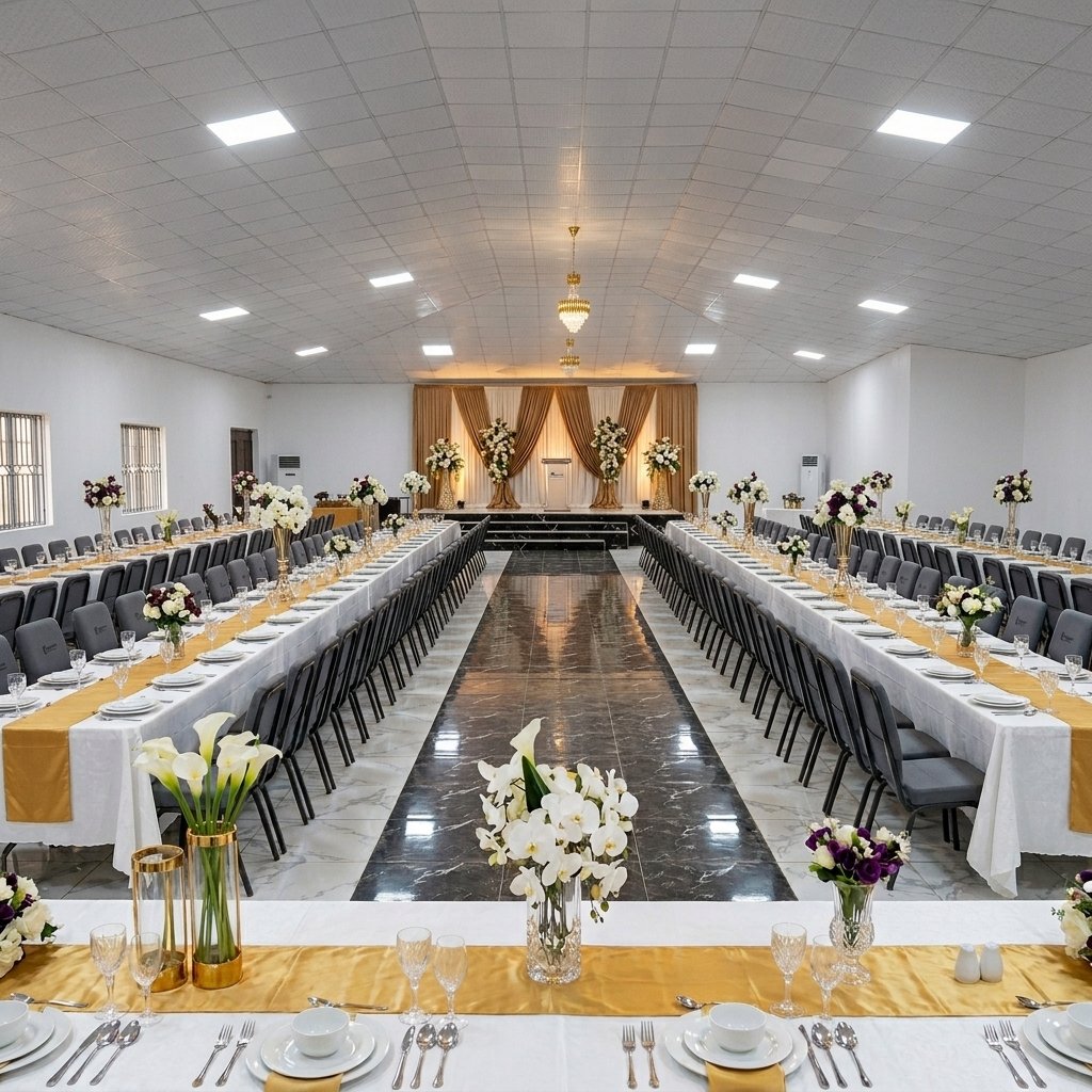 Empty Hall Staged Luxury Event
